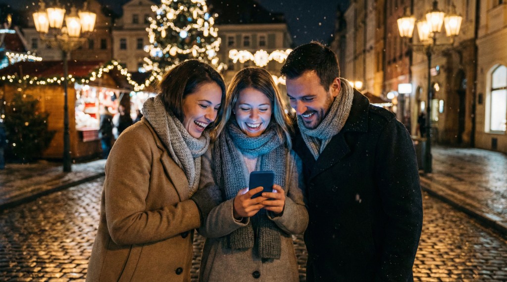 Friends exploring the city